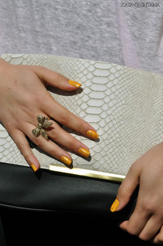 Nagels Geel, glitters en glans KayaQuintana.nl